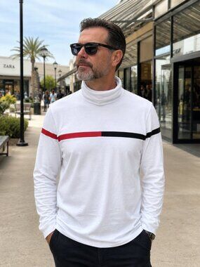 Mens Tommy Hilfiger Turtleneck Shirt (LARGE)